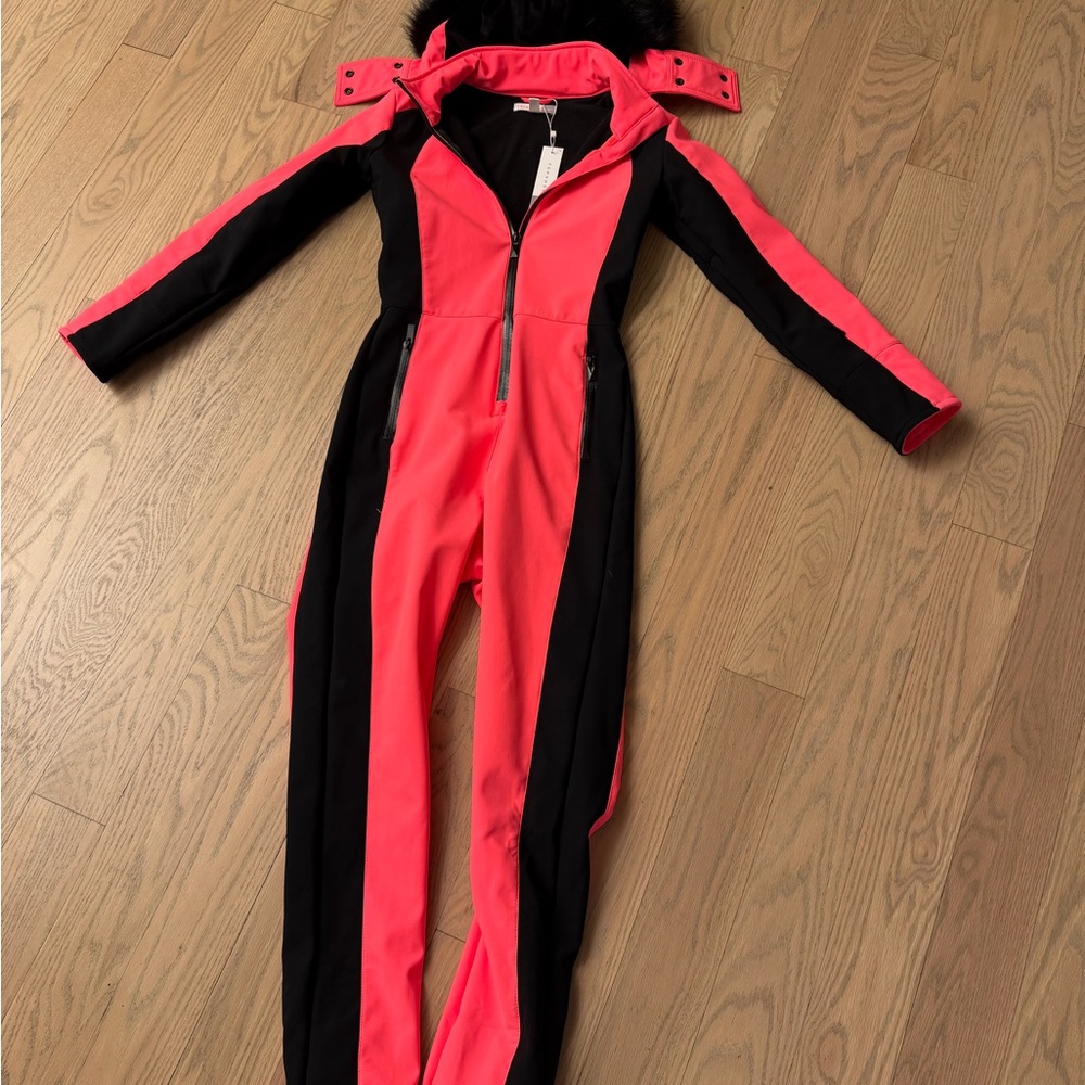 Topshop Vibrant Pink and Black Snow Suit